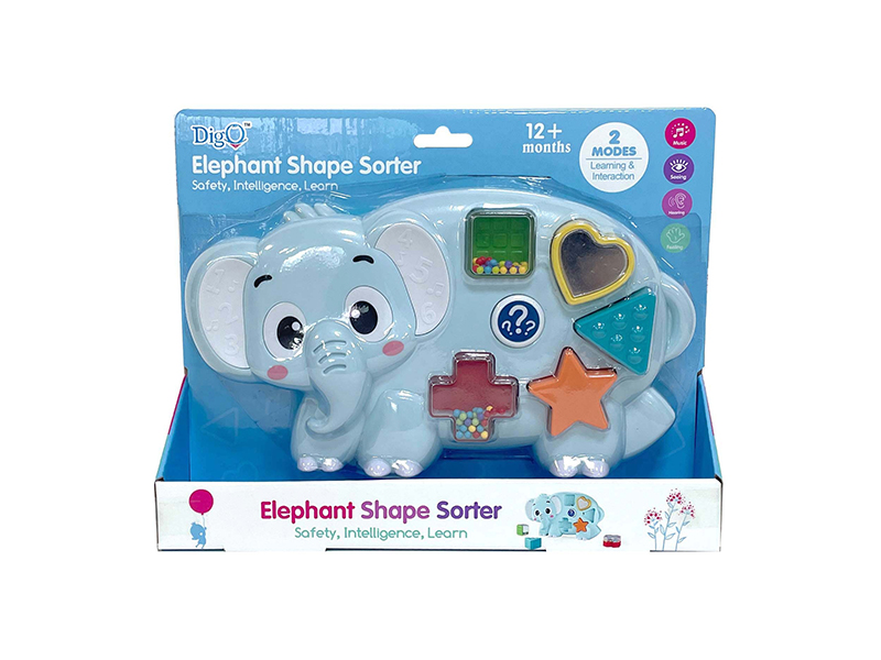 Elephant Shape Sorter With Sound And Light