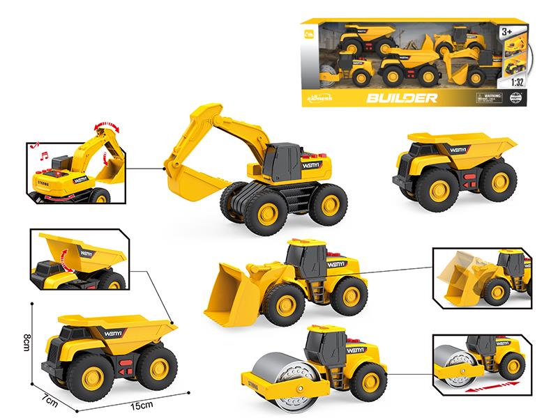 1:32 Friction Engineering Trucks Set(Sound & Lights)