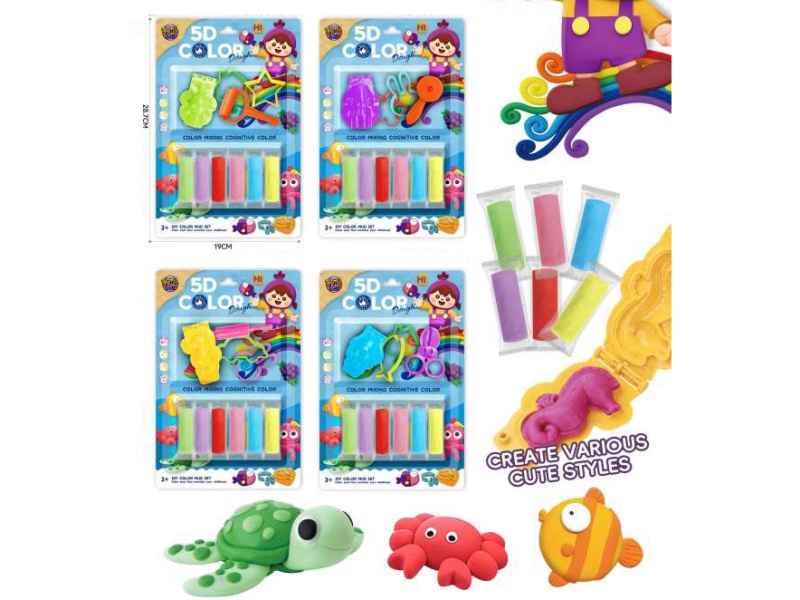 6 One Color Clay, 4 Mixed