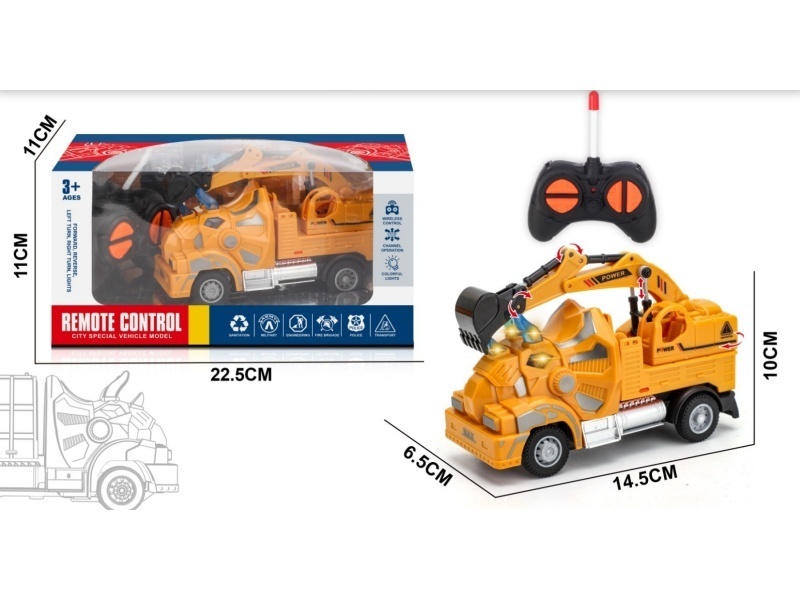 Four-Way Triceratops Remote-Controlled Engineering Excavator