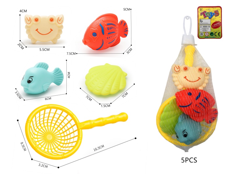 Children's Bath Fishing Toys 5pcs