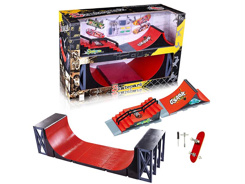 4PCS Finger Skateboard + Accessories Skate Park Set
