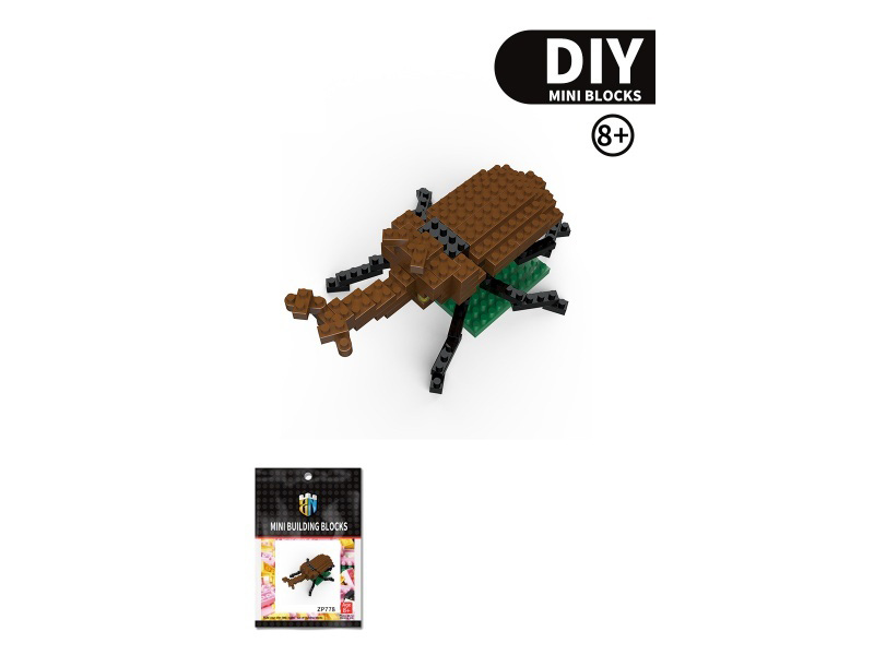 Rhinoceros Beetle Building Blocks Insect Series 108PCS