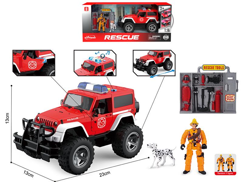 1:16 Friction Fire Control Cross Country Vehicle Set(With Story)
