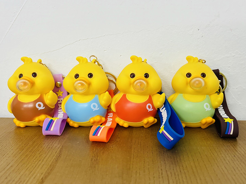 Little Duck Spit Bubble Squeeze Toy Keychain Pendant
