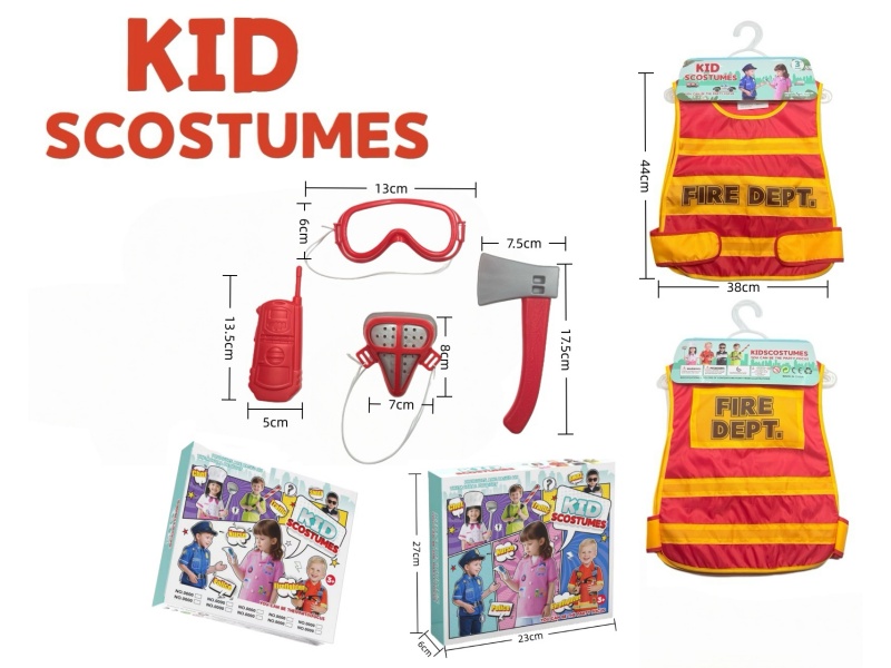 Diy Clothing Role-Playing English Fire Vest + 4-Piece Set (Thickened Version) (Color Box Version)