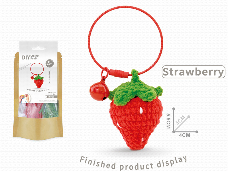 DIY Crochet Toy Strawberry Pendant(Including Making Tools)