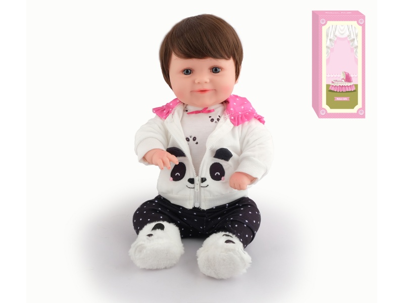 50cm Soft Plastic Reborn Doll(Wig Sheath)With Feeding-Bottle, Magnetic Pacifier, Diaper, Birth Card