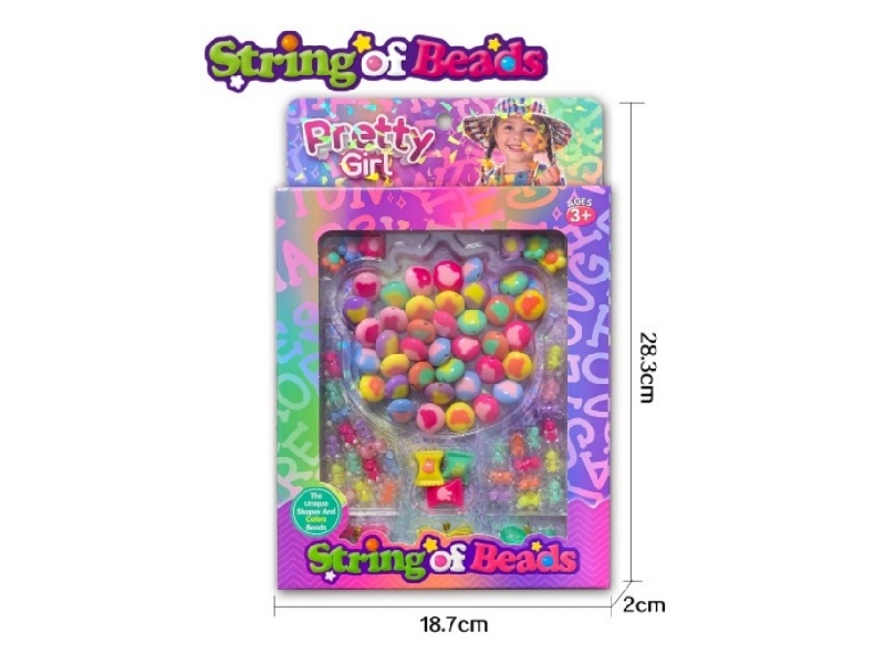 Bear Double Color Beads, Transparent Beads Set