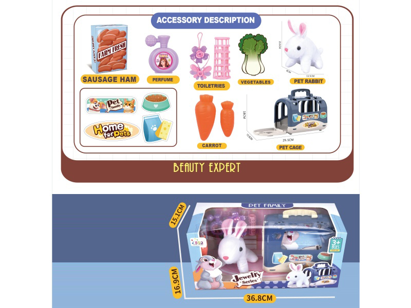 Pet Cage With Pet Rabbit