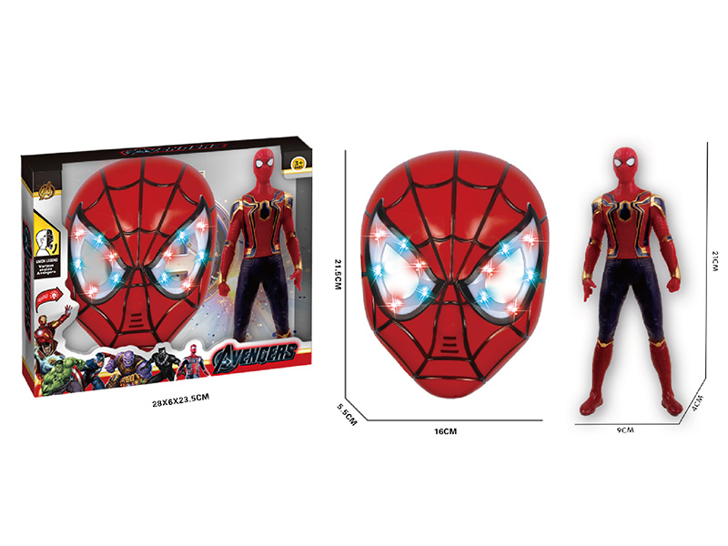 Spider-Man Mask With Lights + Action Figure