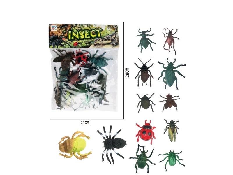 Pvc Simulation Insect 12Pcs