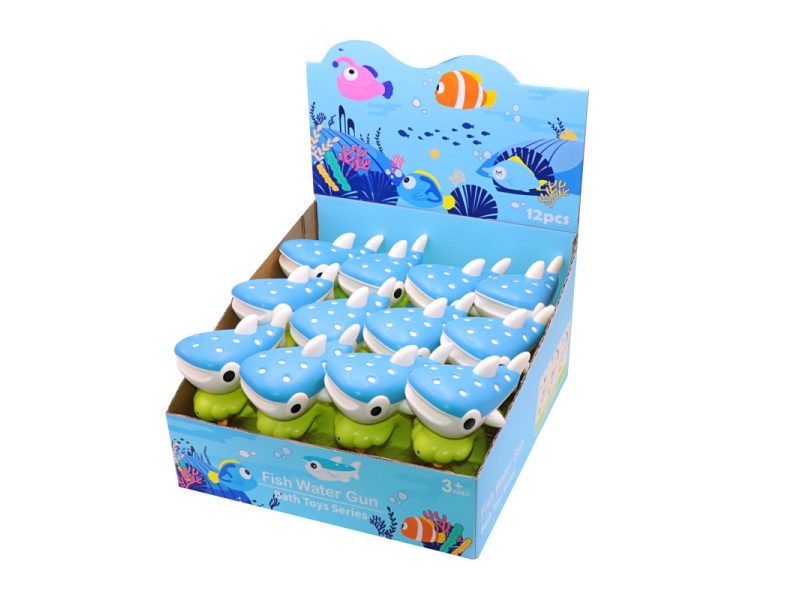 Twelve Blue Hanging Fish Water Guns