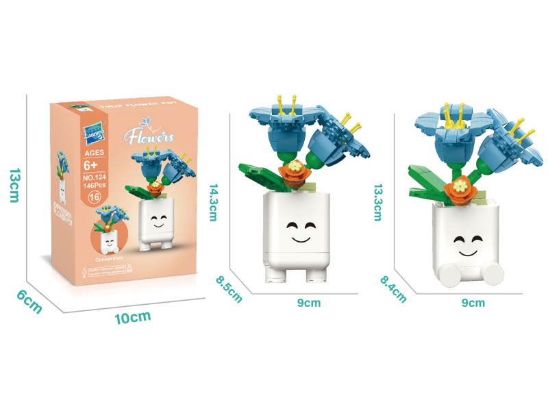 Orchid Flowerpot Building Blocks 146 Pieces