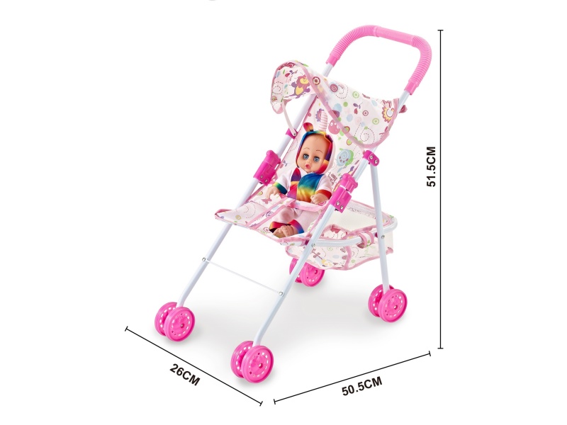 An Iron Trolley With A 10-Inch Musical Empty Body Doll