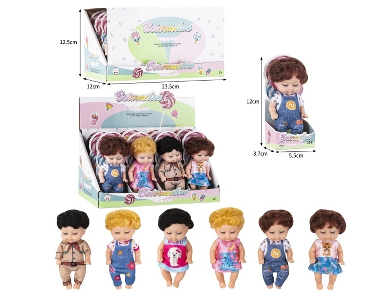4-Inch Solid Sleeping Dolls (12-Piece Set)