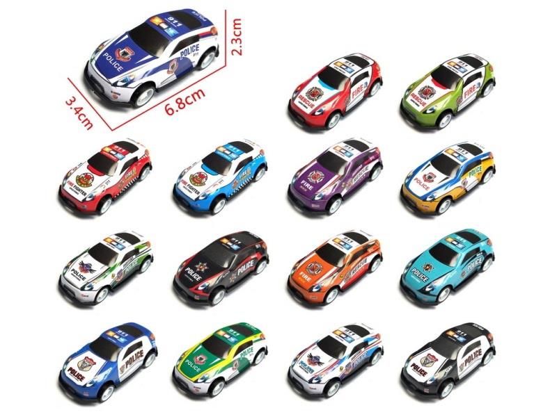 Pull Back Iron Police Car 1pcs
