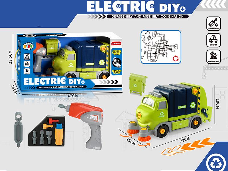 B/O Disassembly And Assembly Cartoon Garbage Truck