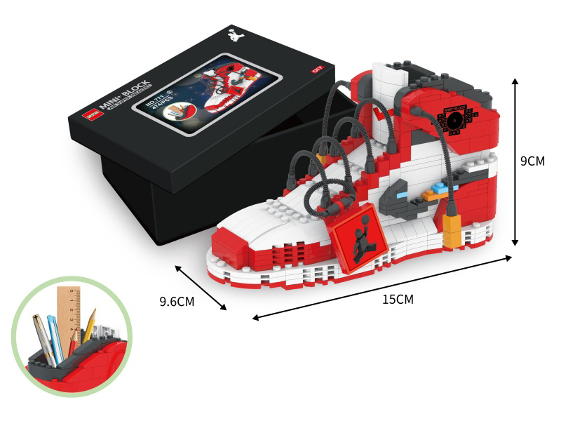 Mini Building Blocks Chicago Branded Sneakers Pen Holder 474pcs