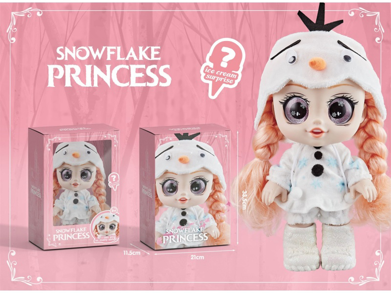 Non-Infringing 12-Inch Snow-White Princess Kendi Doll Music Doll (With Blind Box Ice Cream)