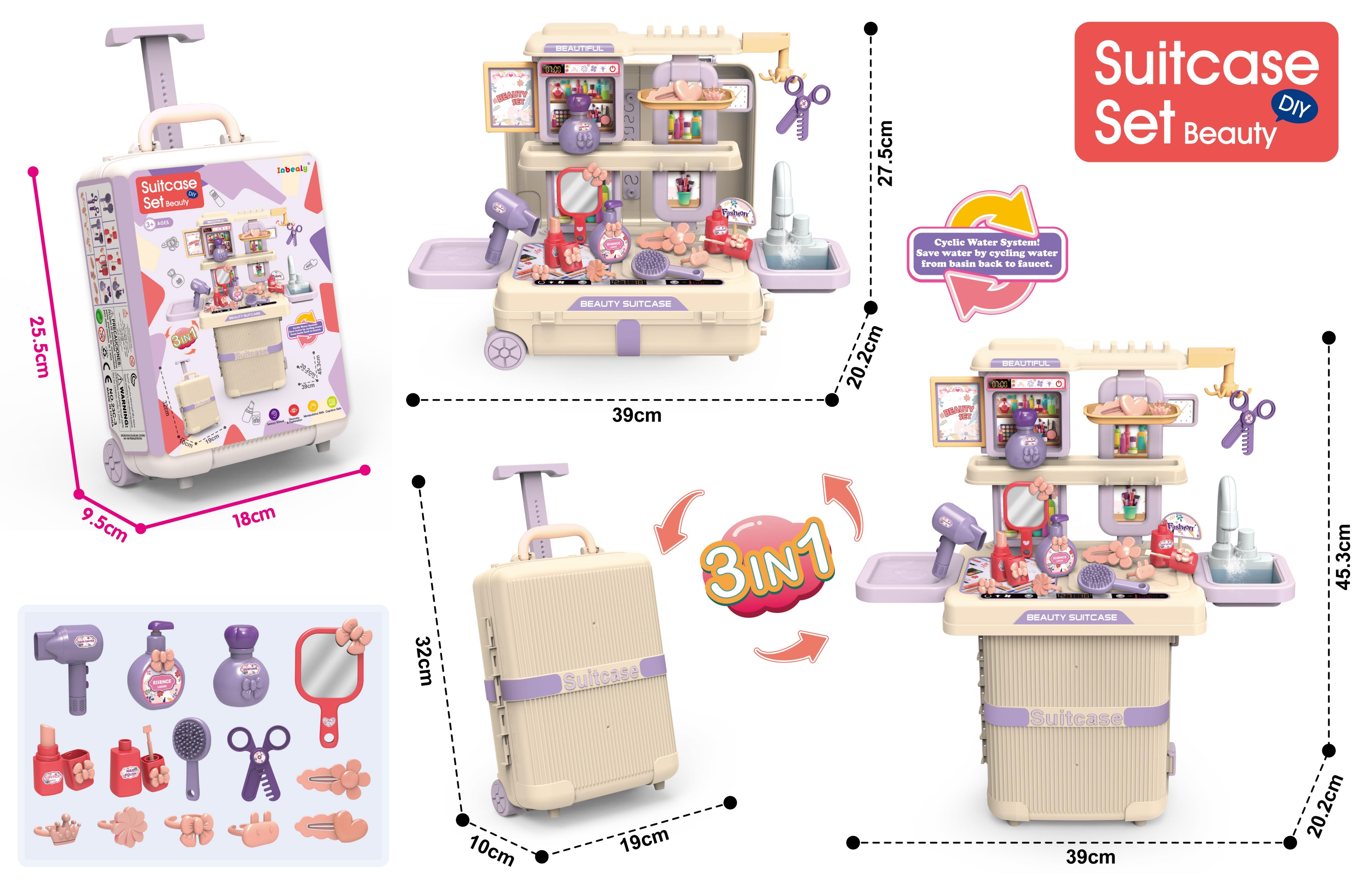 In-One Accessory Theme Trolley Case