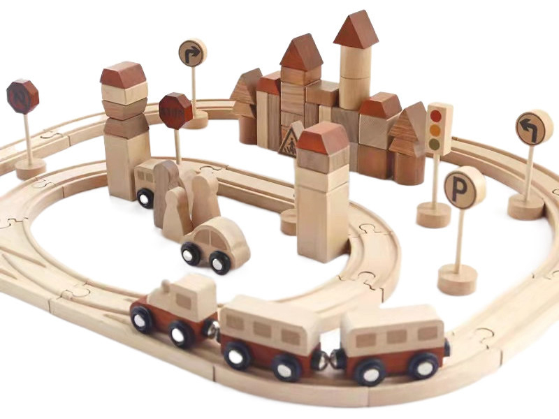 Wooden Rail Car Toy