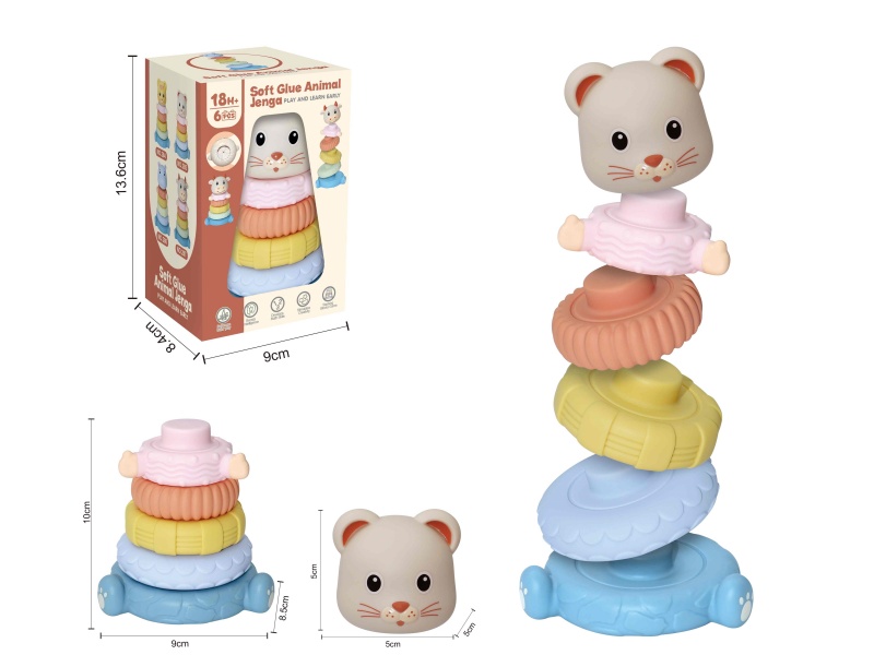 Soft Plastic Stacking Toy 6pcs