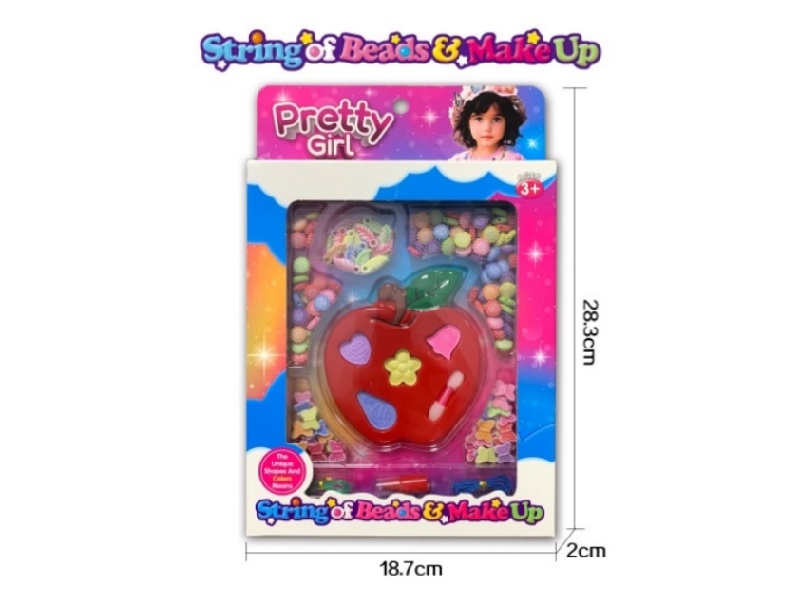 Apple Makeup Acrylic Beads Set