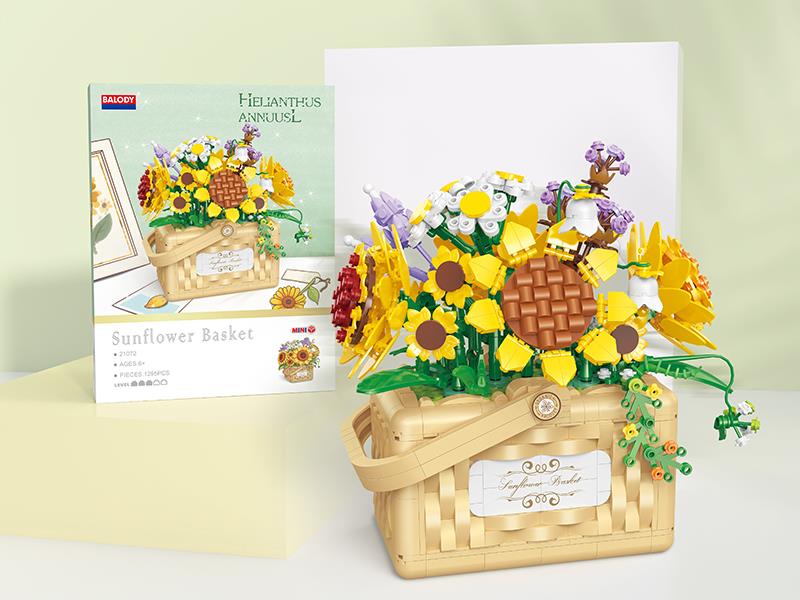 Sunflower Basket Building Blocks 1295pcs