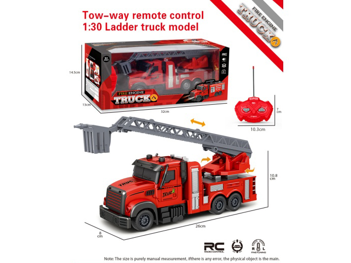 2 Remote Control 1:30 Fire Ladder Truck
