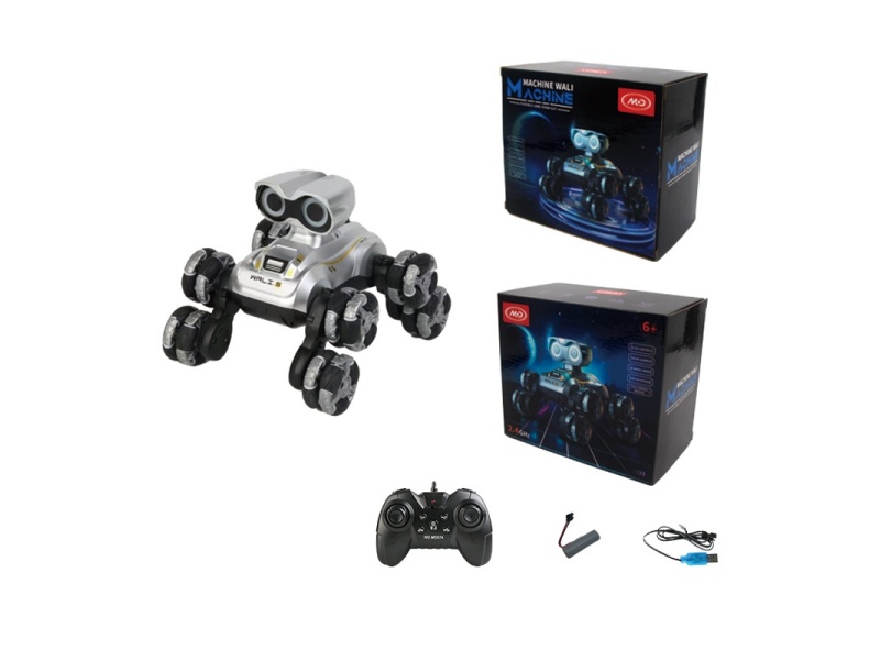 Remote Control Small Size Stunt 8-Wheel Robot