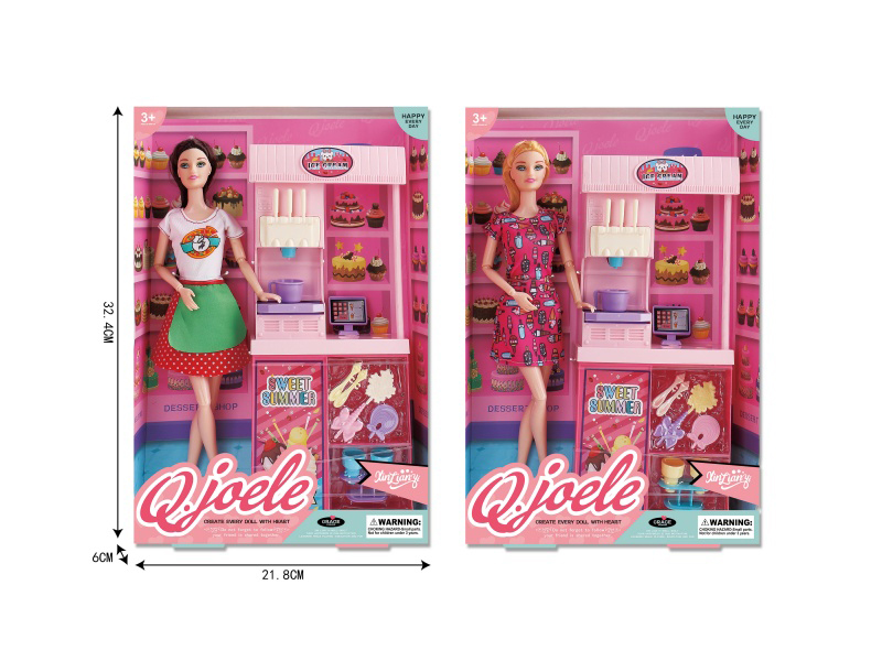 11.5-Inch Jole Doll Ice Cream Shop Set