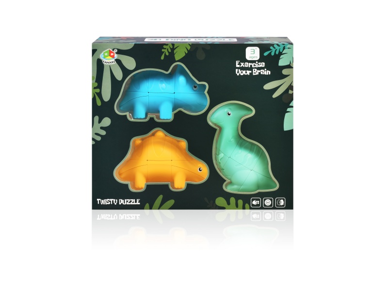 Triceratops, Stegosaurus, Parasaurolophus Magic Cube