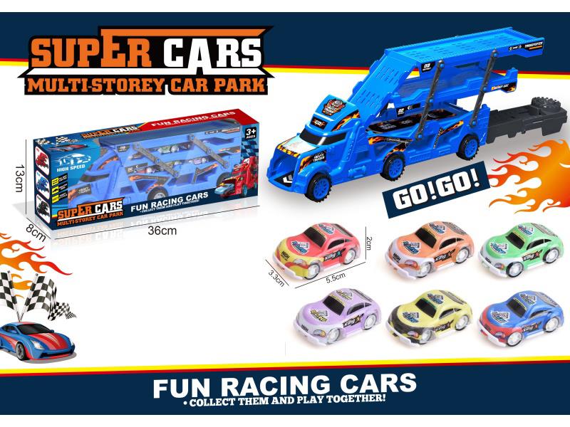 Blue Track Container Truck