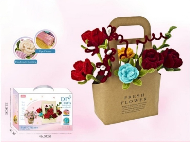 "Diy Twisty Stick Gift Box Bouquet Of Crimson Blue Melody.