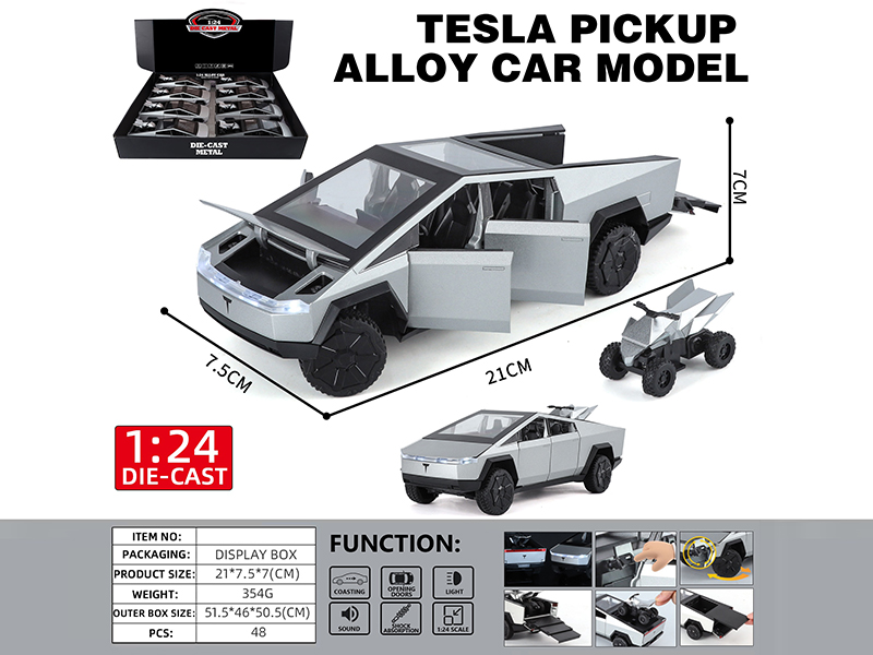 1:24 Tesla Pickup Alloy Car Model