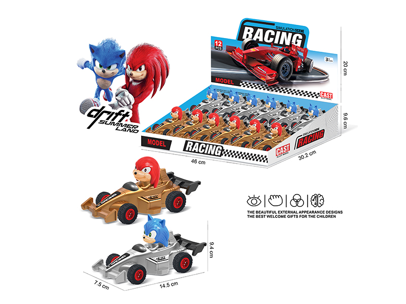 Sonic Friction F1 Race Cars 12PCS