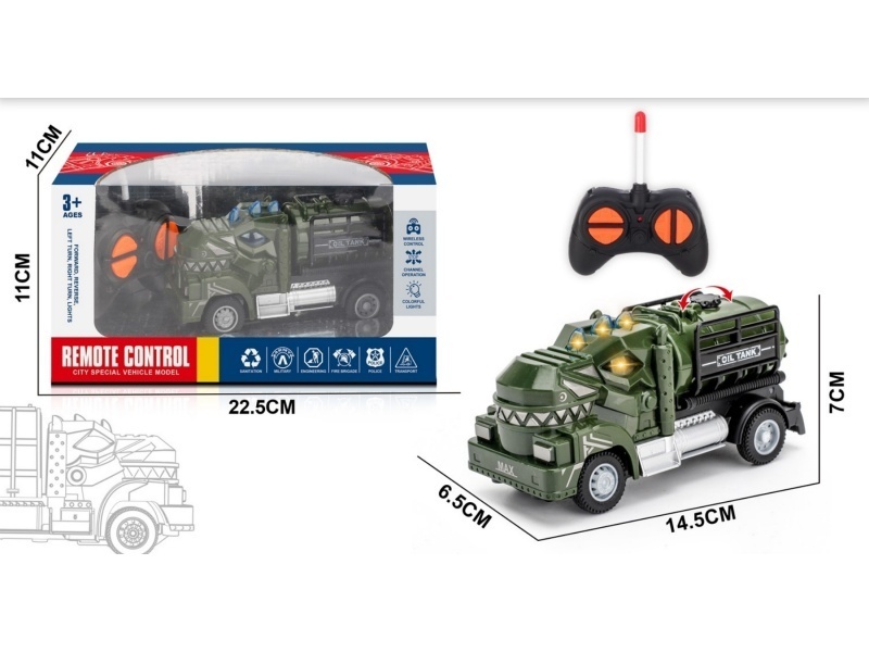 Four-Tube Tyrannosaurus Rex Remote-Controlled Military Oil Tank