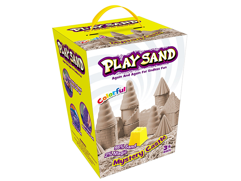 Castle Space Soil Play Set(908g Sand/4 Colors + Castle Accessorie Tools)