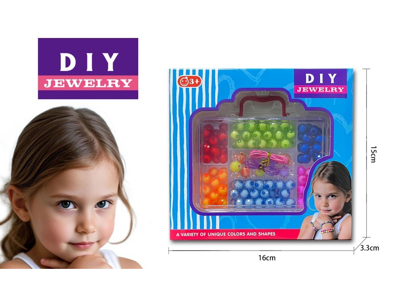 Transparent Beads, Clear Benzene Storage Box, Boxed