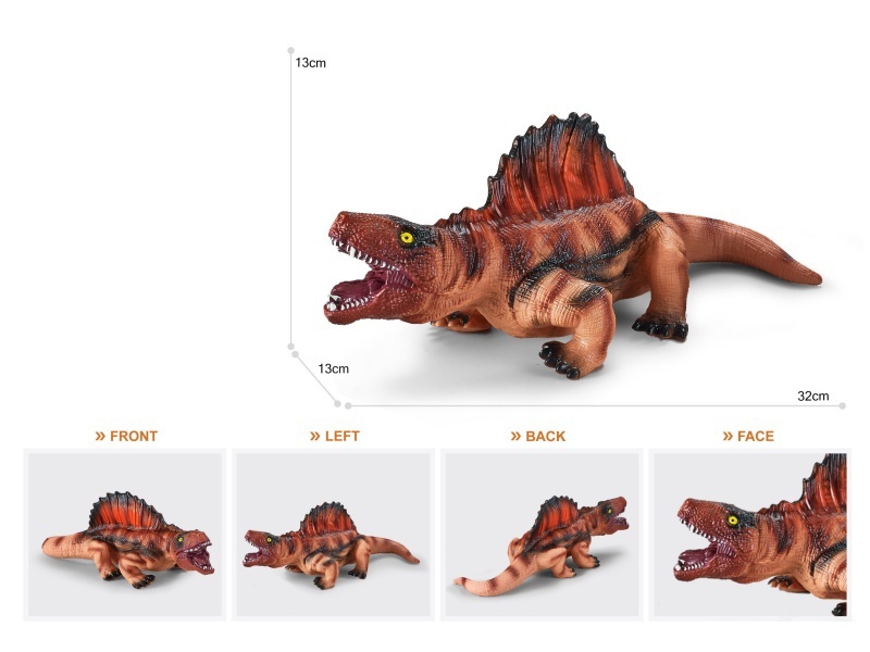 13-Inch Painted Thick-Fleshed, Cotton-Rich And Soft Rubber Sail Dragon
