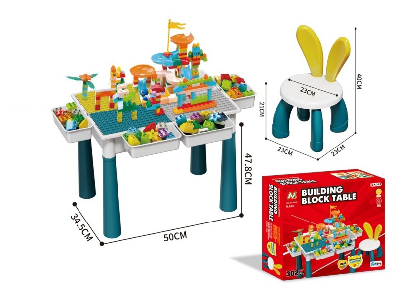 51*35 Table + 1 Chair C-Style Rabbit Chair + 4 Storage (3-Number) + 142 Slide Track (C-Material) + 160 Diy (C-Material)