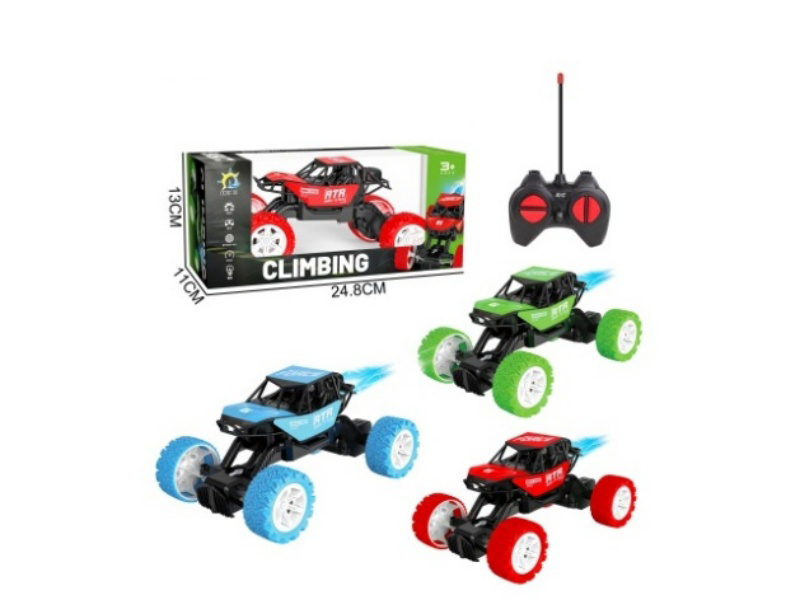1:18 Four-Way Climbing Remote Control Car (With Spray, 27-Frequency Battery Pack