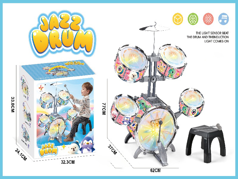 Cartoon Vertical Five-Drum/New Version/Electroplated /(Pink)/(Five Lamps With Electric Ag10*3 Pieces)