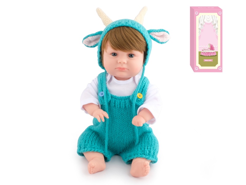 50cm Soft Plastic Reborn Doll(Wig Sheath)With Feeding-Bottle, Magnetic Pacifier, Diaper, Birth Card