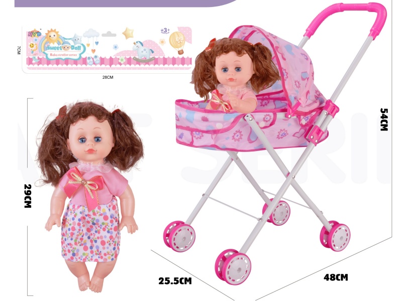 An Iron Trolley With A 16-Inch Doll