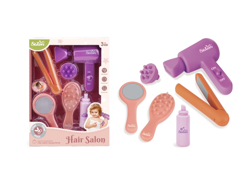Soft Rubber Role-Playing Girl Hair And Grooming Set