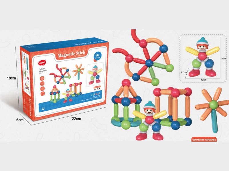 68Pcs Strong Magnetic Christmas Edition Magnetic Rods