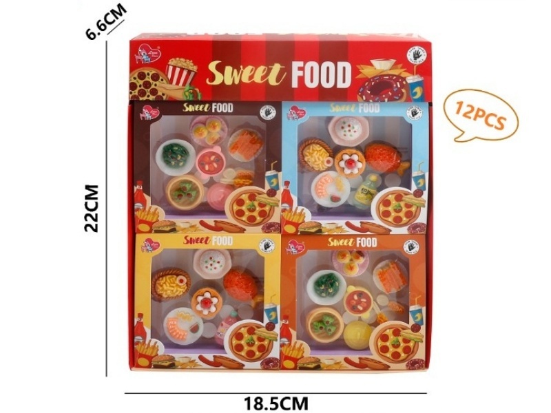 Food And Play Diy Stickers (Mixed Pack Of Four Types) 12 Pieces