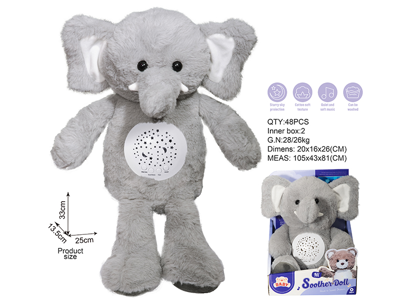 Soothe Plush Toys With Lights And Music - Elephant